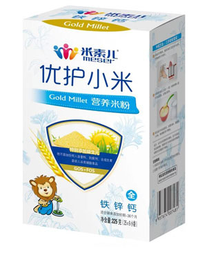 米素兒鐵鋅鈣優護小米營養米粉盒裝