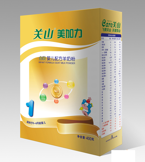 美加力金裝羊奶粉400g盒-1段