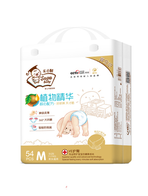 天才酷黃金版植物精華尿褲大包M54片