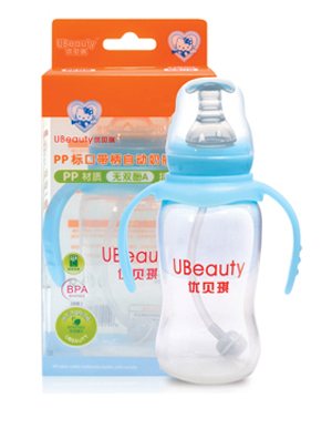 優貝琪PP標口帶柄自動奶瓶