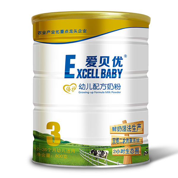 愛貝優倍護幼兒配方奶粉3段800g