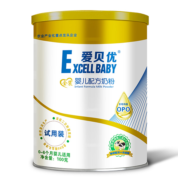 愛貝優金裝嬰兒配方奶粉100g試用裝