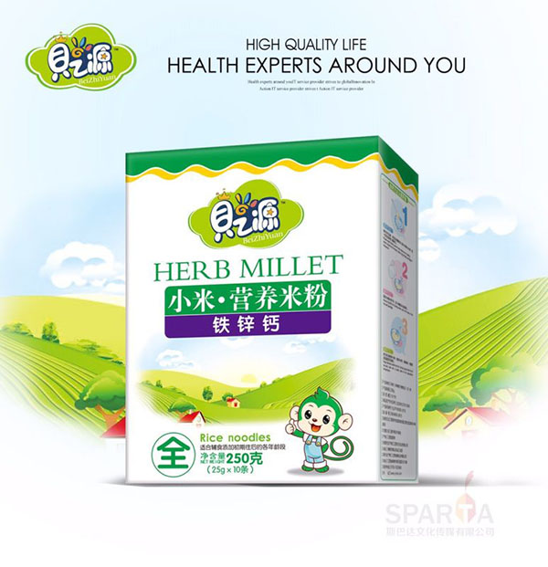 貝之源鐵鋅鈣小米營養米粉盒裝