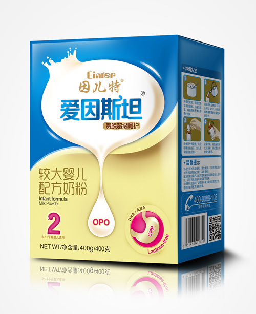 愛因斯坦較大嬰兒配方奶粉2段400克