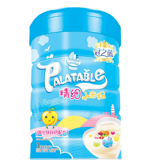 冠之藍強化鈣鐵鋅精細小米粉3段