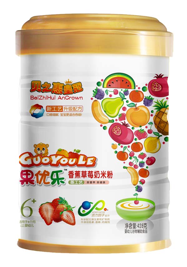 貝之惠果優樂香蕉草莓奶米粉