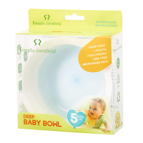 玉米田嬰童深碗-粉藍