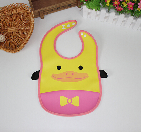 嬰兒童防水PVC軟塑料立體圍嘴鴨子