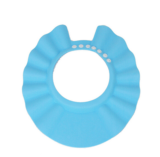 定制加厚寶寶洗發帽藍