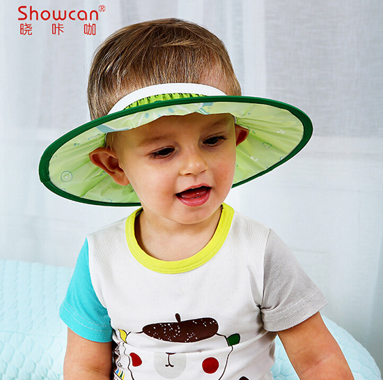 嬰兒洗澡帽可調節綠