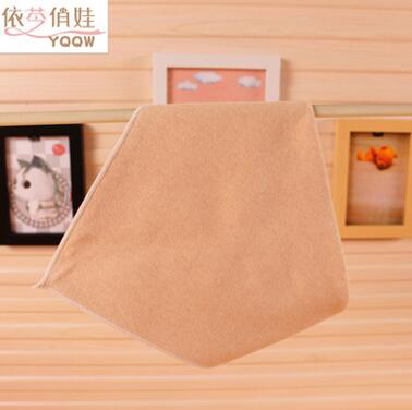 天然有機棉彩棉嬰兒三角巾寶寶圍巾幼兒口水巾秋冬款彈力不變形