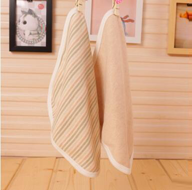 23x23cm天然有機棉彩棉2層雙面布寶寶手帕嬰兒幼洗臉巾吸奶巾