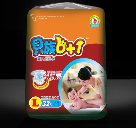 貝族6+1經濟實惠裝紙尿褲L碼