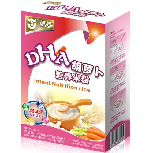 萬基DHA胡蘿卜營養米粉全段盒裝