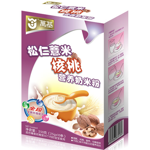 萬基松仁薏米核桃營養奶米粉全段盒裝