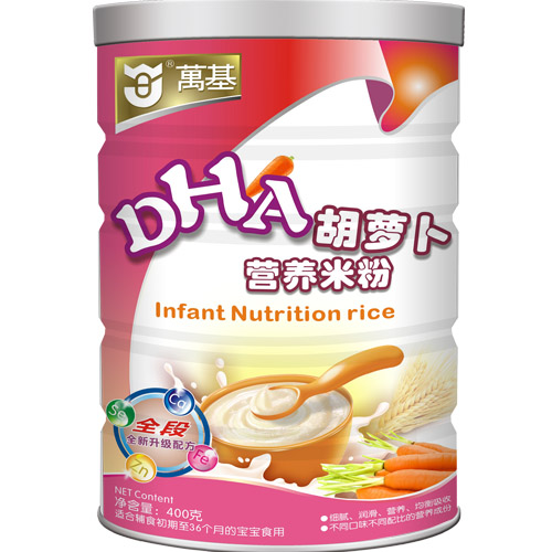 萬基DHA胡蘿卜營養米粉全段聽裝