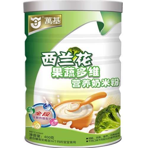 萬基西蘭花果蔬多維營養奶米粉全段聽裝