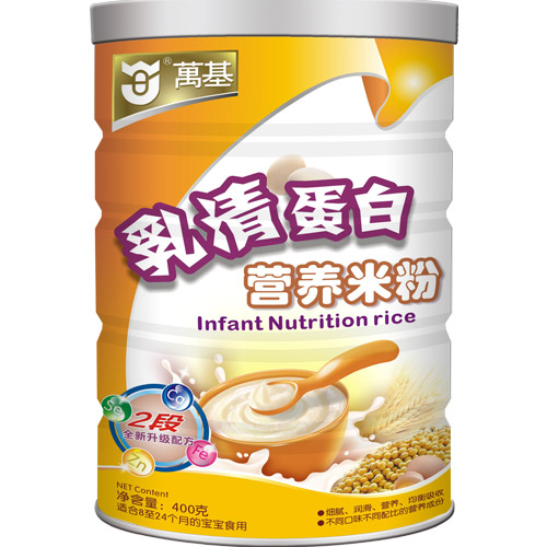 萬基乳清蛋白營養米粉2段聽裝