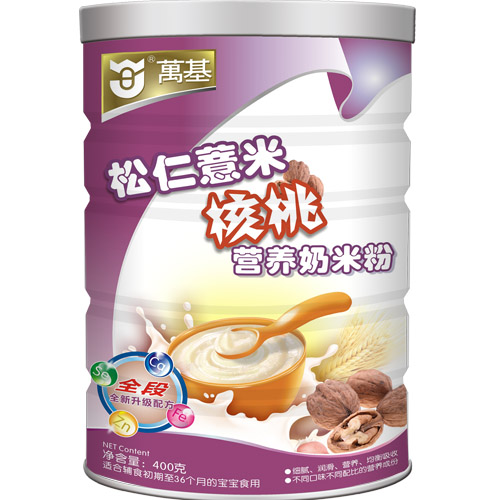 萬基松仁薏米核桃營養奶米粉全段聽裝