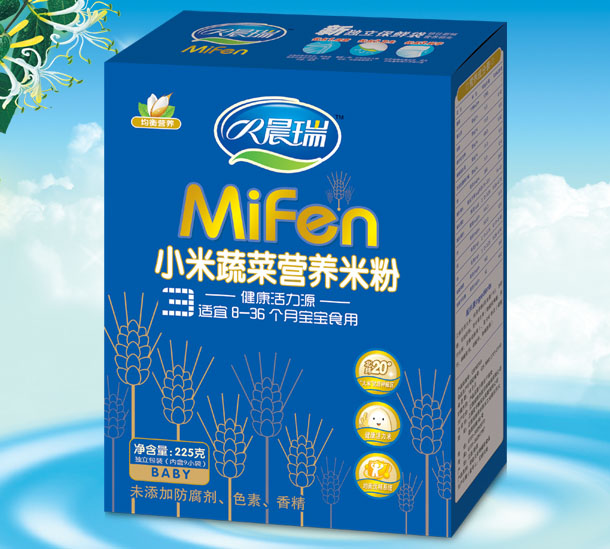 晨瑞小米蔬菜營養米粉3段