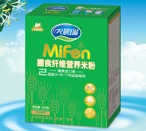 晨瑞膳食纖維營養米粉2段