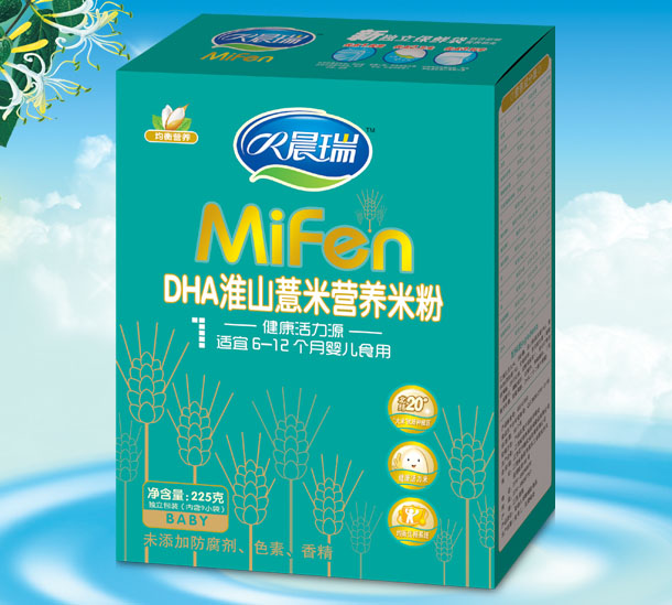 晨瑞DHA淮山薏米營養米粉1段