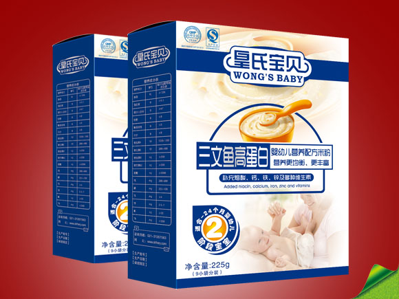 皇氏寶貝盒裝三文魚高蛋白營養米粉2段