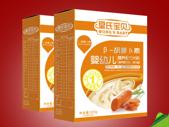 皇氏寶貝盒裝β胡蘿卜素營養米粉1段