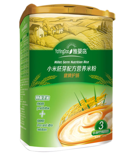 雅嬰島健脾護腸小米胚芽配方營養米粉3段