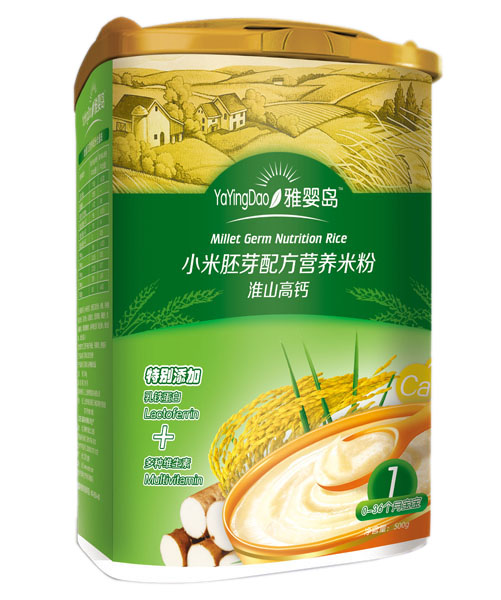 雅嬰島淮山高鈣小米胚芽配方營養米粉1段