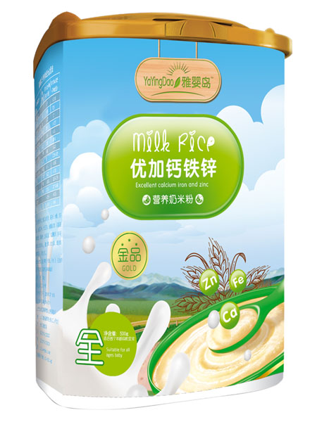 雅嬰島優加鈣鐵鋅營養奶米粉全段