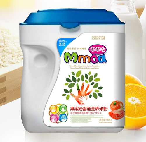 萌萌噠480克手拿桶果繽紛番茄營養米粉