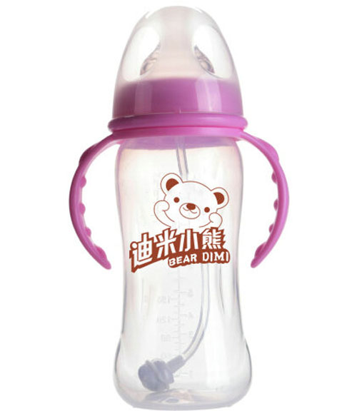 迪米小熊寬口有柄自動PP奶瓶330ml