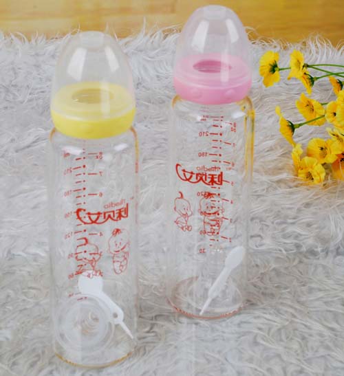 艾貝利晶鉆標準口徑玻璃奶瓶240ml