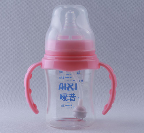 噯昔直身型嬰兒奶瓶粉色150ml