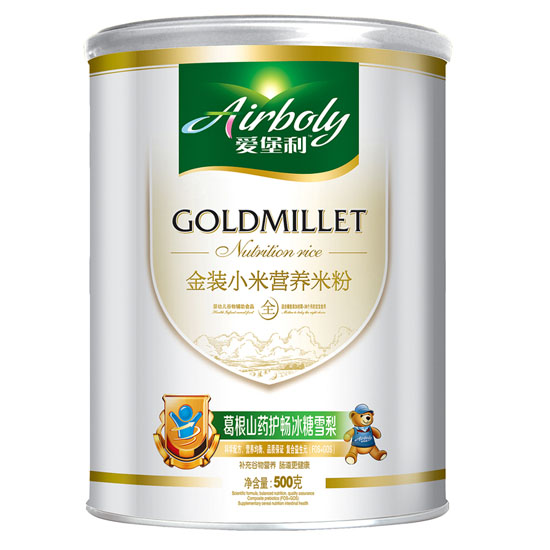 愛堡利葛根山藥護暢冰糖雪梨小米米粉500g聽裝