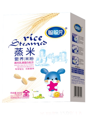 聰聰龍胡蘿卜果蔬配方蒸米營養米粉1段聽裝
