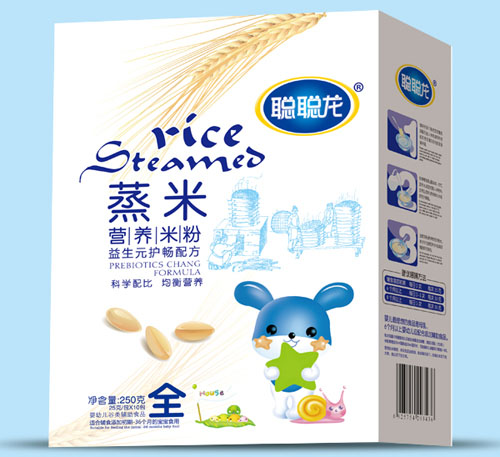 聰聰龍益生元護暢配方蒸米營養米粉全段盒裝