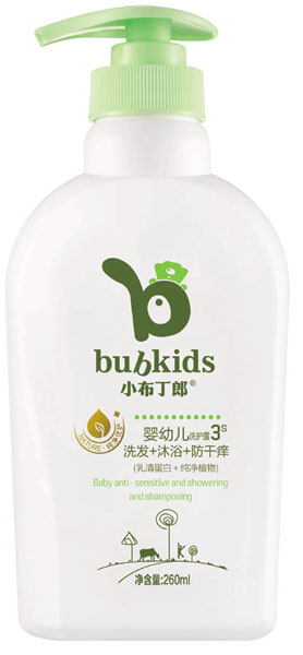 小布丁郎嬰幼兒洗發+沐浴+防干癢洗發露250ml