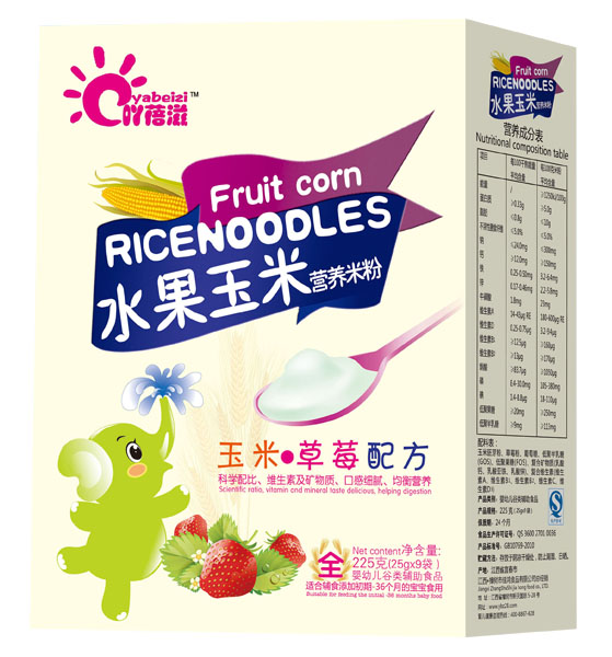 吖蓓滋草莓玉米配方米粉