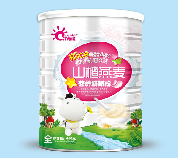 吖蓓滋山楂燕麥營養奶米粉聽裝