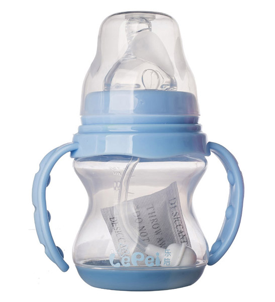 樂陪藍色感溫PP奶瓶150ml