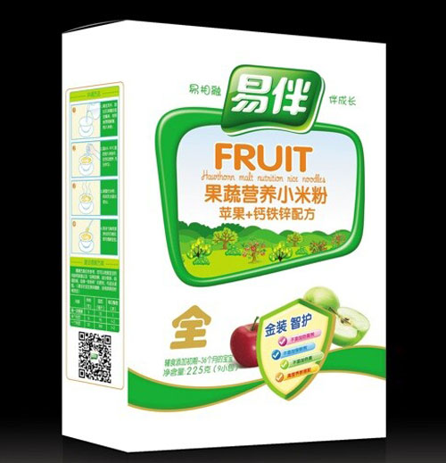 易伴蘋果+鈣鐵鋅果蔬營養小米粉