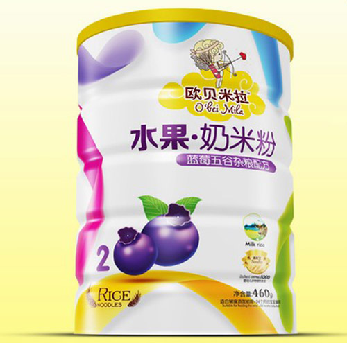 歐貝米拉藍莓五谷雜糧奶米粉鐵聽