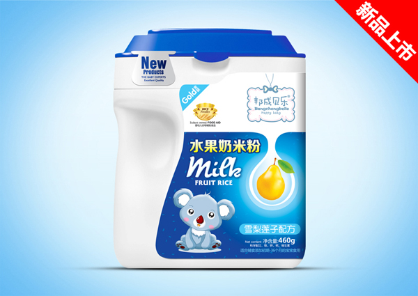 邦成貝樂雪梨蓮子水果奶米粉桶裝