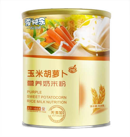 愛施樂玉米胡蘿卜營養奶米粉聽裝