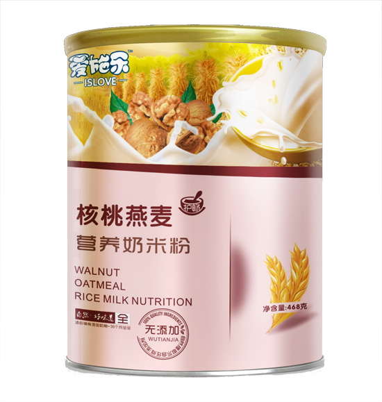 愛施樂核桃燕麥營養奶米粉聽裝