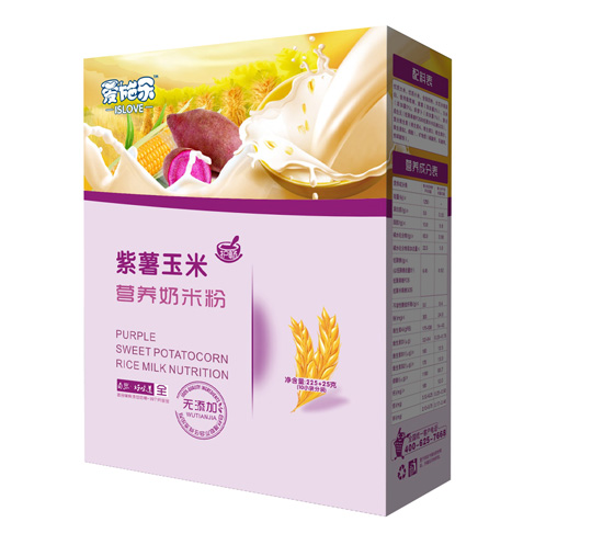 愛施樂紫薯玉米營養奶米粉盒裝
