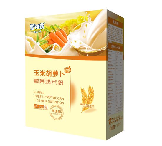 愛施樂玉米胡蘿卜營養奶米粉盒裝