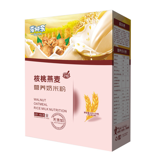 愛施樂核桃燕麥營養奶米粉盒裝